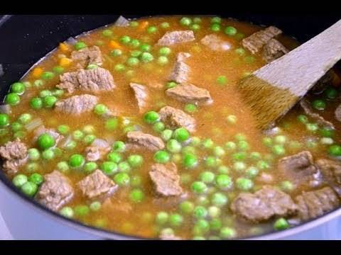 Телешко месо с грах