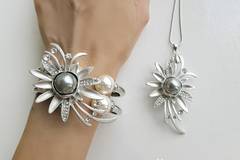 СРЕБЪРНА КОЛЕКЦИЯ БИЖУТА И ПЕРЛИ ЗА ЕСЕН