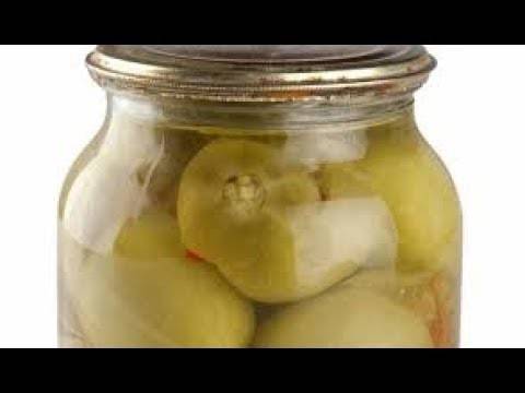 Зелени домати в буркани