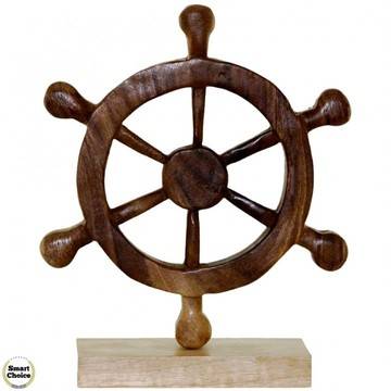 Статуетка – декорация от дърво „Морски рул“ – 33 см. Модел – 81-6676