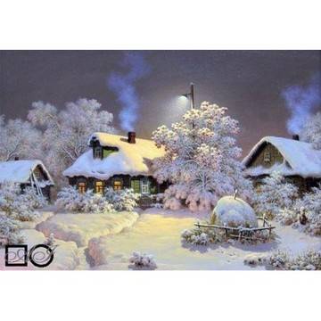 Диамантен гоблен ЗИМА – ЩОМ КОМИНИТЕ ЗАПУШАТ