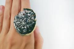 Зимна серия пръстени с естествен камък за Коледа