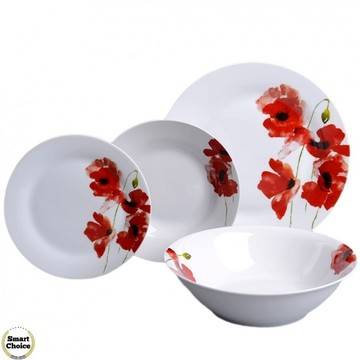 Порцеланов сервиз за хранене 19 части „Макове“. Модел 76-6931