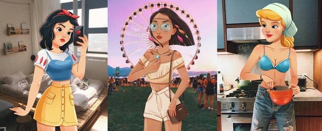 Украински илюстратор показва как биха изглеждали Disney Princesses в наши дни
