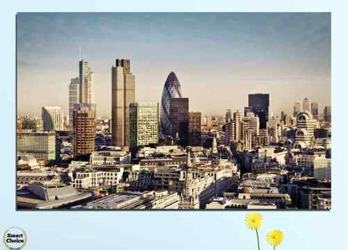 Картина пано за стена от 1 част с изглед от Лондонското Сити – HD-450-1