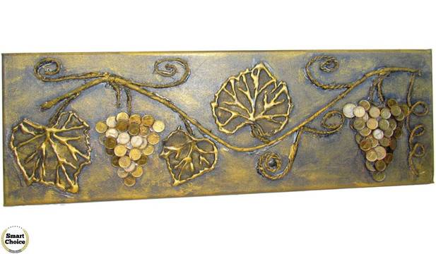 Сувенир – Пано декорация за стена „Лозата на парите“ – 60 см. Модел DM-9026