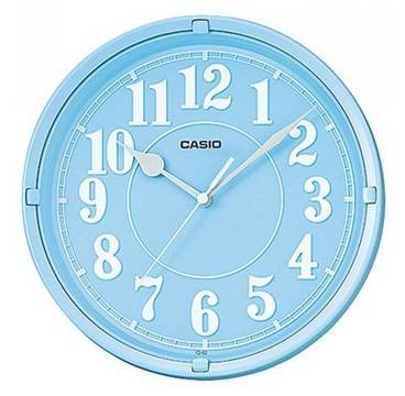 Стенен часовник Casio IQ-62-2 в син цвят и бели стрелки