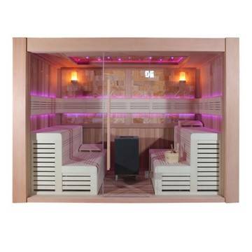 Сауна от кедър, топола и червен мрамор