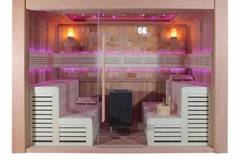 Сауна от кедър, топола и червен мрамор