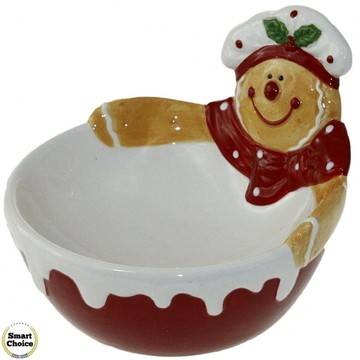 Коледна купа за сладки 16 см. „Коледно мече“. Модел 22-6461