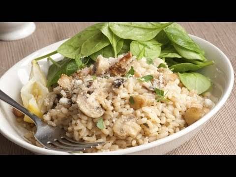 Ризото с гъби и спанак