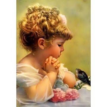 Диамантен гоблен Сладка раздумка с врабченце