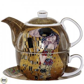 Комплект за чай – чаша и чайник „Целувката“ 16 см. Модел 79-4758
