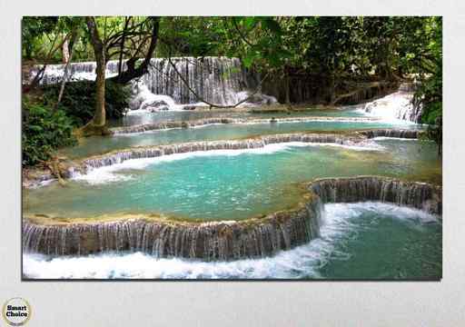 Картина пано за стена от 1 част – Романтичен горски водопад – HD-518-1