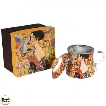 Комплект за чай – чаша с цедка 340 мл. – „Жена с ветрило“. Модел 79-6904