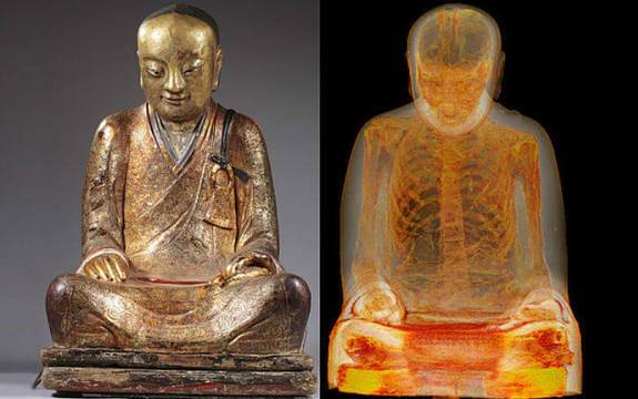 Откриха мумифицирано тяло на монах в статуя на Буда