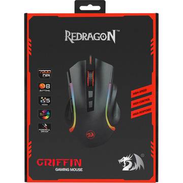 Мишка DEFENDER Mишка Redragon CRIFFIN RGB Wired Gaming Mouse, RGB backlight