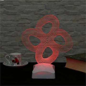Лампа с 3D ефект изработена от плексиглас