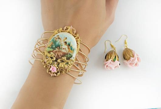 Коледна колекция за жени – бижута с порцелан и луксозни гривни и обеци