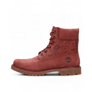 TIMBERLAND 6 Inch WP Embossed Burgundy ДАМСКИ ЗИМНИ БОТИ