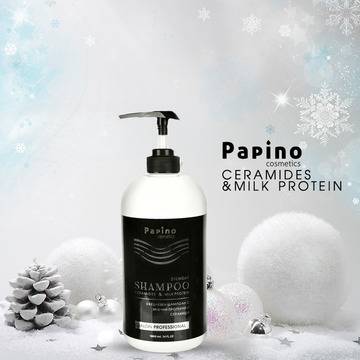 Papino Cosmetics Shampoo Ceramides and Milk Protein 1000ml ШАМПОАН С МЛЕЧНИ ПРОТЕИНИ 1000МЛ