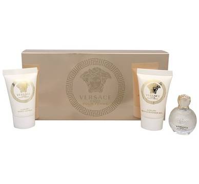 Дамски мини комплект Versace Eros Edt 5ml, лосион 25ml и душ гел 25ml