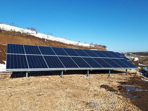 Автономна соларна система с мощност 10 kWp.
