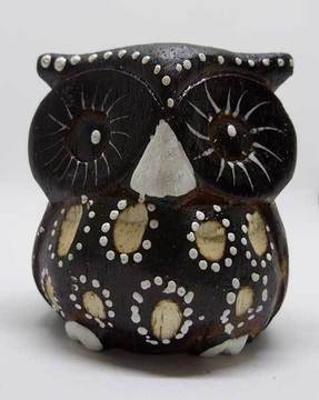 Дървени бухалчета декорирани. Ръчна изработка