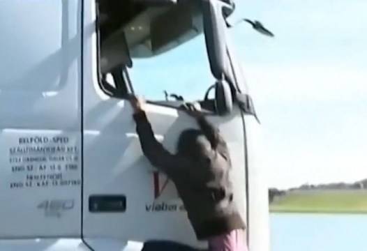 Български шофьори с шокиращи разкази за нинджите, които атакуват камионите им край Кале (ВИДЕО)