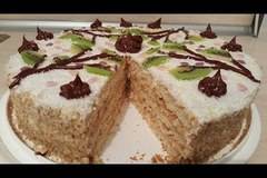 Бананова торта с готови блатове