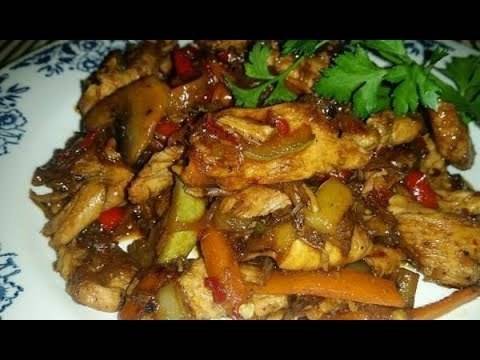 Пиле със зеленчуци по китайски