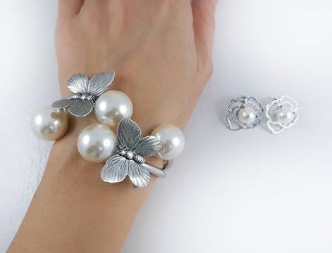 ПЕРЛЕНИ БИЖУТА ЗА СВЕТИ ВАЛЕНТИН сребърна серия подаръци за жени