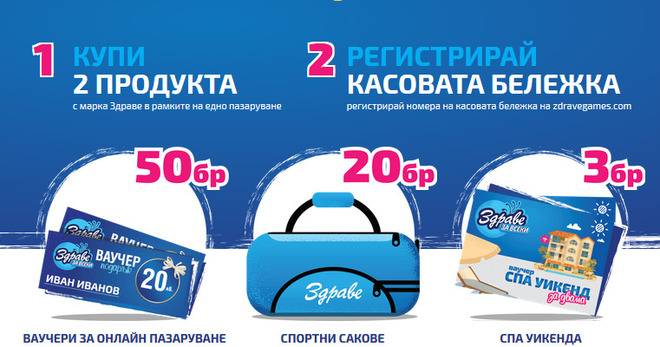 Спечелете спа уикенд, спортни сакове и ваучери за пазаруване от Здраве