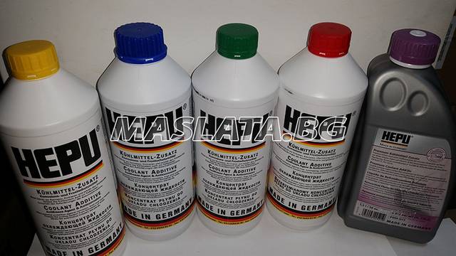 Видове антифриз и спецификация HEPU RAXOL