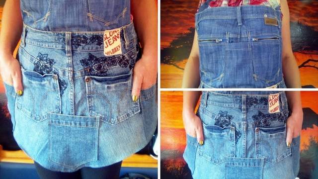 Взех старите дънки дето за нищо не ставаха вече и какво си спретнах, до ден днешен ме питат от кой бутик съм си я купила…