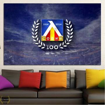 Картина пано за стена от 1 част „100 години Левски София“ – отборът на народа – HD-891-1
