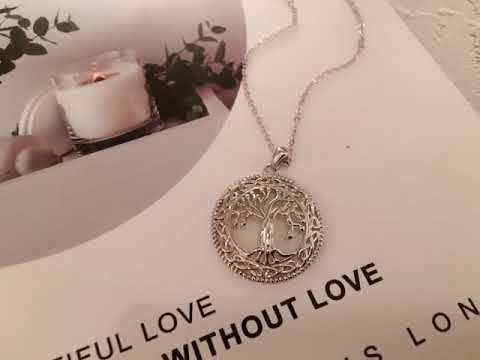 925 проба Винтидж сребърно дърво /дървото на живота/ висулка жени сребърни бижута