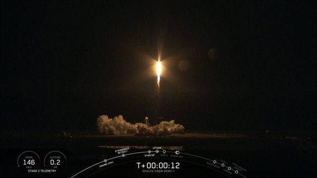 УСПЕХ: Първият космически кораб Крю Драгън излетя към Международната космическа станция!