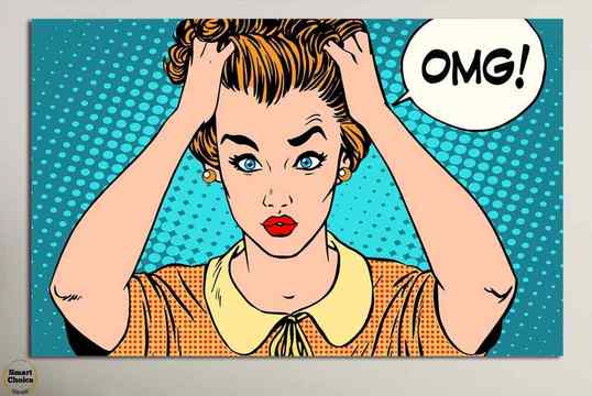 Картина пано за стена от 1 част в стил Комикс „Притеснена домакиня“ – HD-791-1