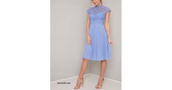 Бална Къса Рокля Дантела и Шифон