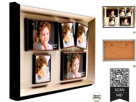 Луксозна магнитна рамка за пет снимки – 44 см. Модел F-73997