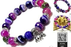 Дамска гривна от естествени камъни Ахат и Цоизит – DM-2225