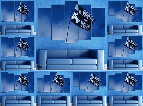 Декоративно пано за стена от 5 части – Sofia West 1999 – HD-890