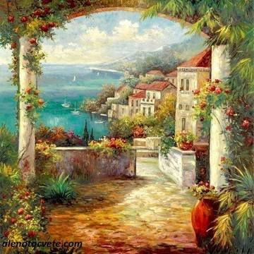 Елмазен гоблен ПОГЛЕД КЪМ СПОКОЙНОТО МОРЕ