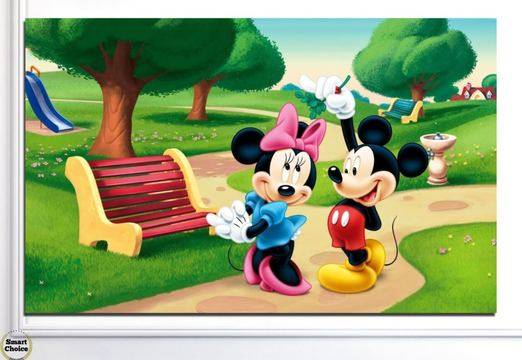 Картина пано за стена от 1 част с Мики Маус и Мини – HD-454-1