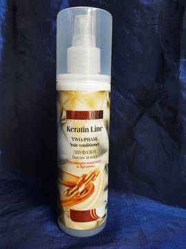 Linea Bio Keratin Line Two-phase hair conditioner Двуфазен балсам за коса с серамиден комплекс и арганин 180мл.