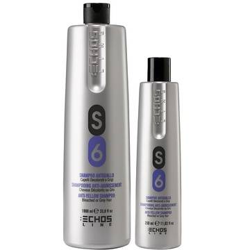 EchosLine S6 anti-yellow shampoo Шампоан за матиране на руса коса 1000мл