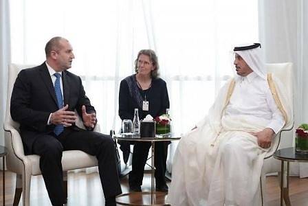 Президентът Радев обсъди високотехнологични проекти с емира на Катар