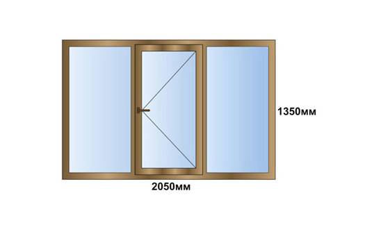 Прозорец с едно отваряемо крило в средата 2050 х 1350мм – Дограма Габрово, Братованов ЕООД, Al и PVC дограма, dograma Gabrovo…