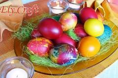 Боядисване на великденски яйца с памук